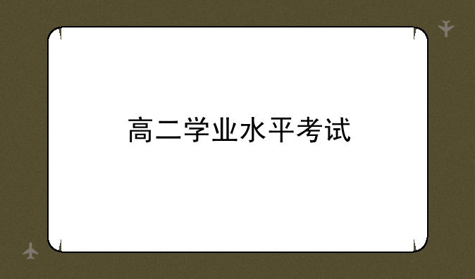高二学业水平考试
