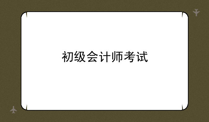 初级会计师考试