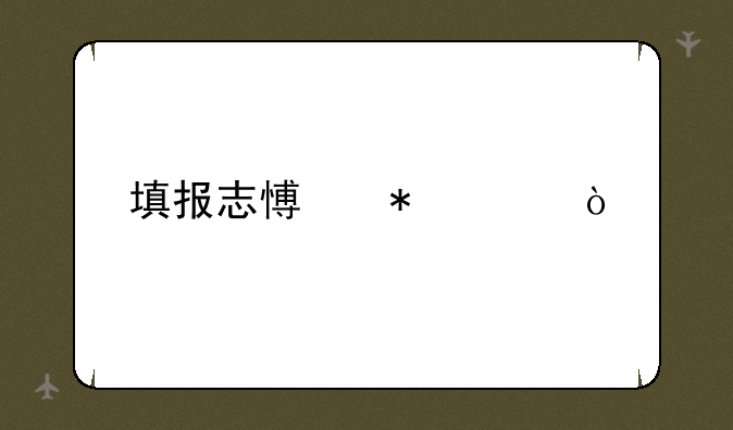 填报志愿技巧？