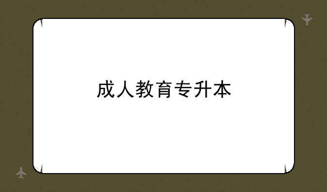 成人教育专升本
