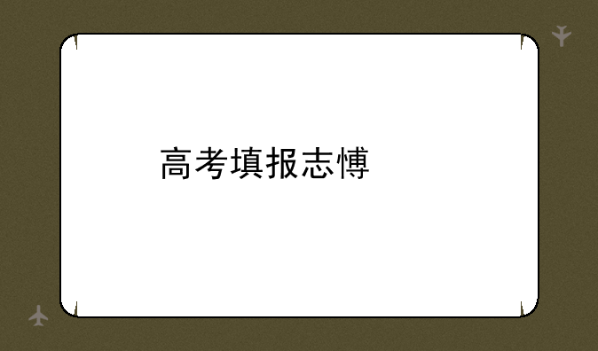 高考填报志愿表
