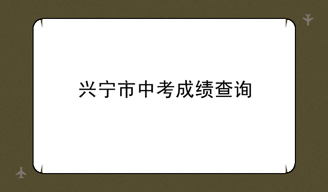 兴宁市中考成绩查询