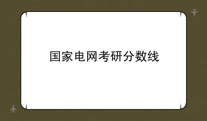 国家电网考研分数线