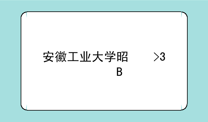 安徽工业大学是双一流吗