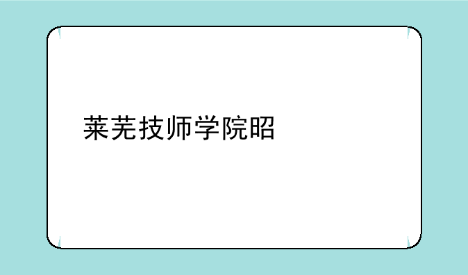 莱芜技师学院是一所什么样的学校？