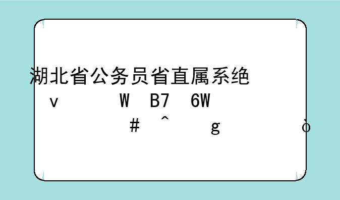 湖北省公务员省直属系统面试名单什么时候出？
