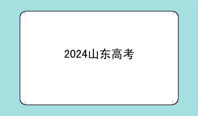 2024山东高考